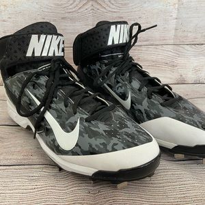 NIKE Pro Mid Huarache Camo Baseball Cleats sz 14